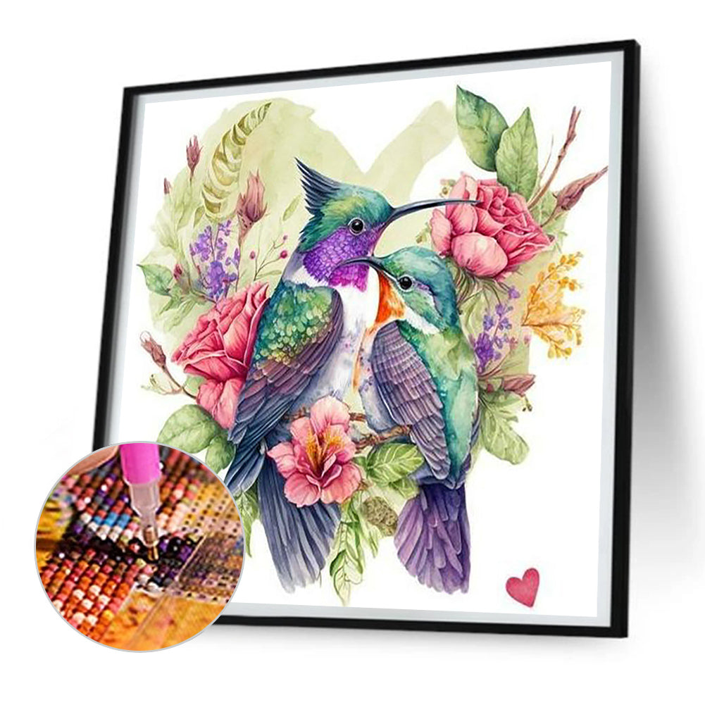 Love Wreath Bird - Full Round Drill Diamond Painting 30*30CM