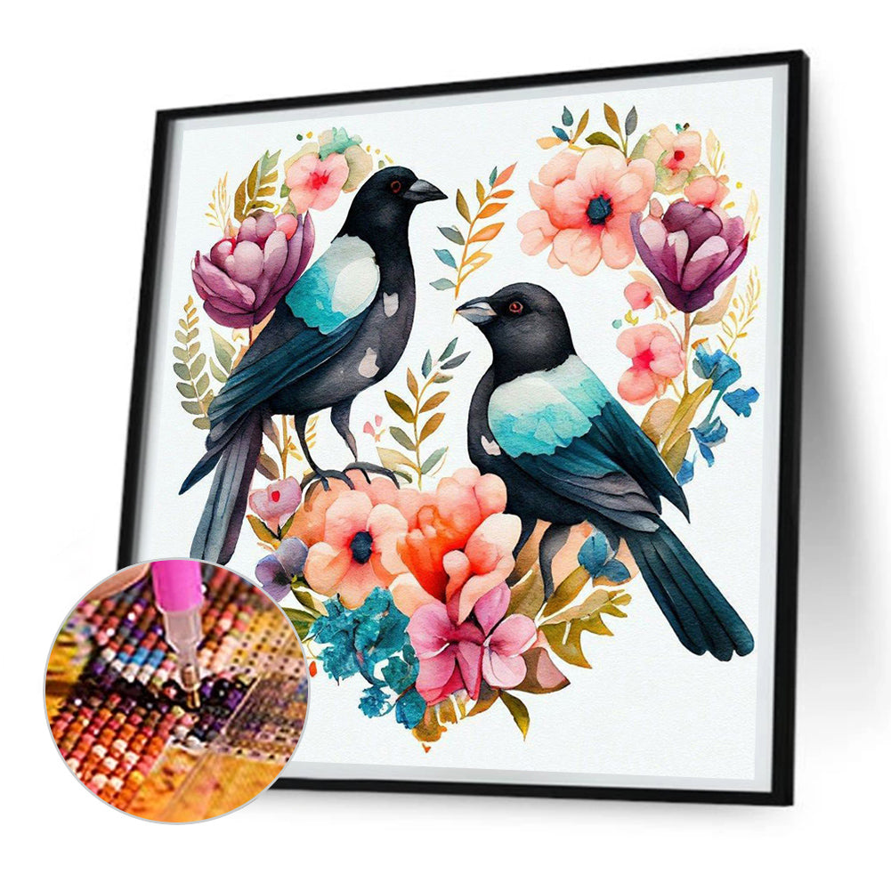 Love Wreath Bird - Full Round Drill Diamond Painting 30*30CM