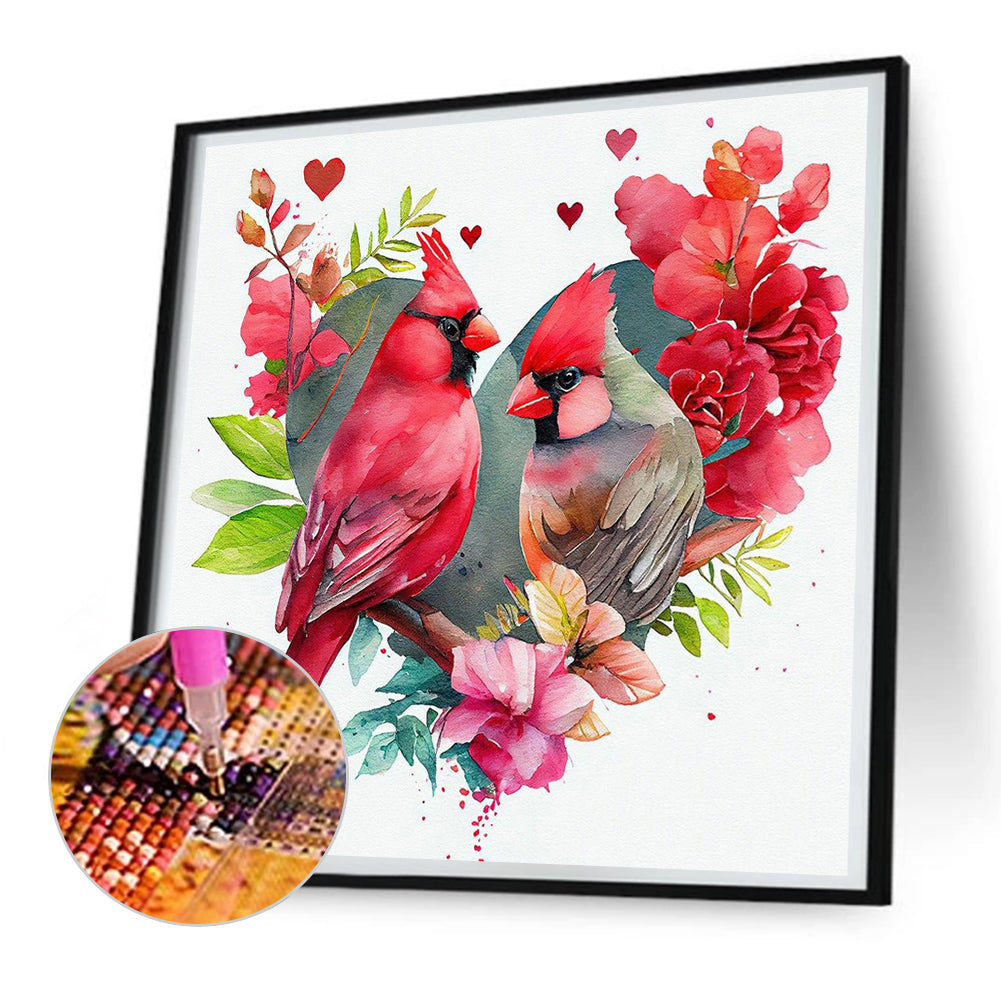 Love Wreath Bird - Full Round Drill Diamond Painting 30*30CM