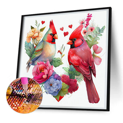 Love Wreath Bird - Full Round Drill Diamond Painting 30*30CM