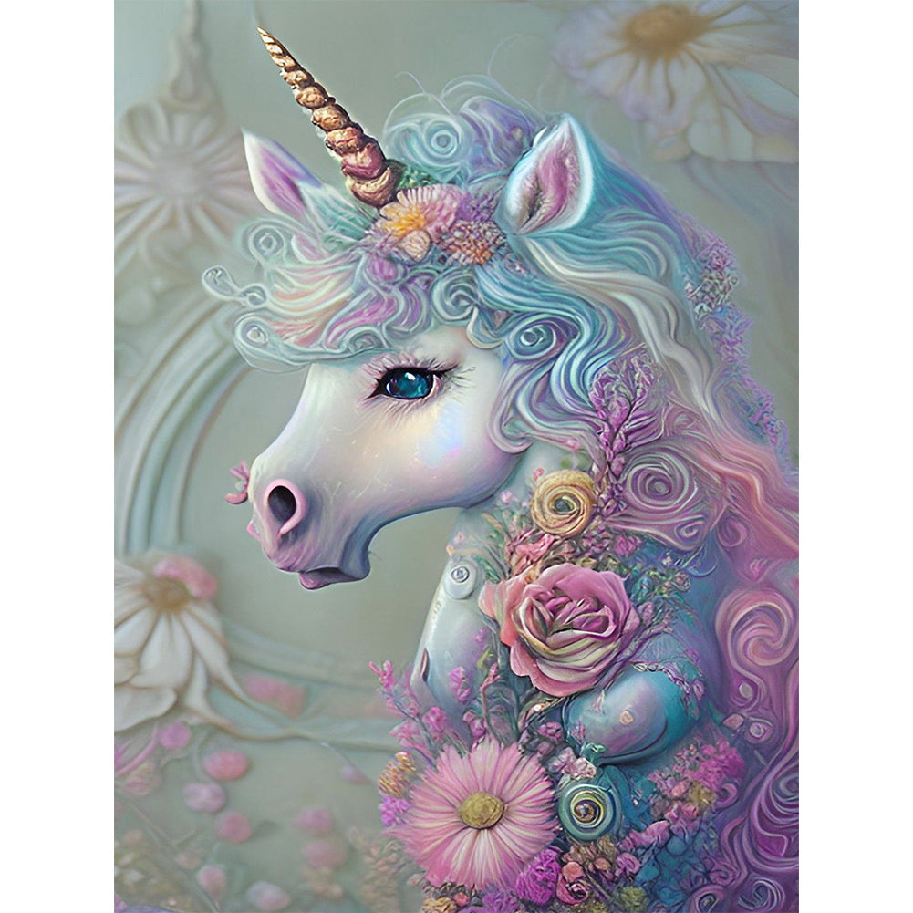 Unicorn - Full Round Drill Diamond Painting 30*40CM