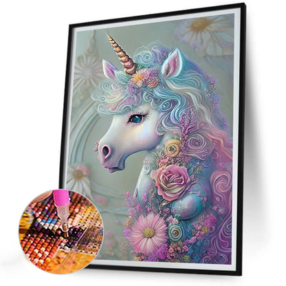 Unicorn - Full Round Drill Diamond Painting 30*40CM