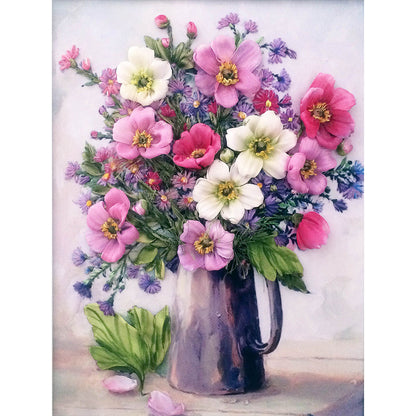 Vase Bouquet - Full Round Drill Diamond Painting 30*40CM