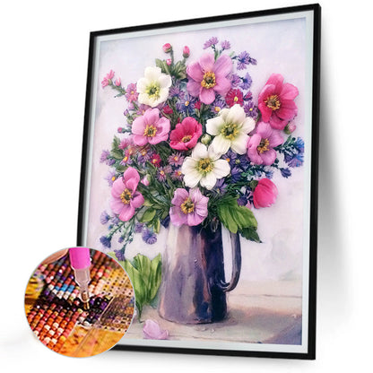 Vase Bouquet - Full Round Drill Diamond Painting 30*40CM