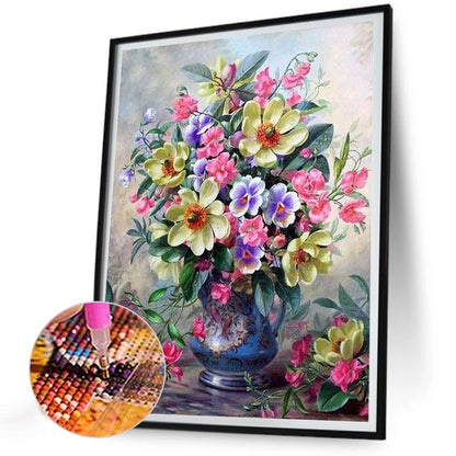 Vase Bouquet - Full Round Drill Diamond Painting 30*40CM