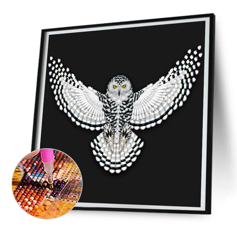 Owl - Full Round Drill Diamond Painting 30*30CM
