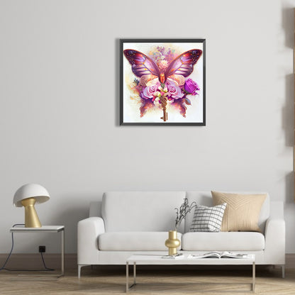 Butterfly - Full Round Drill Diamond Painting 30*30CM