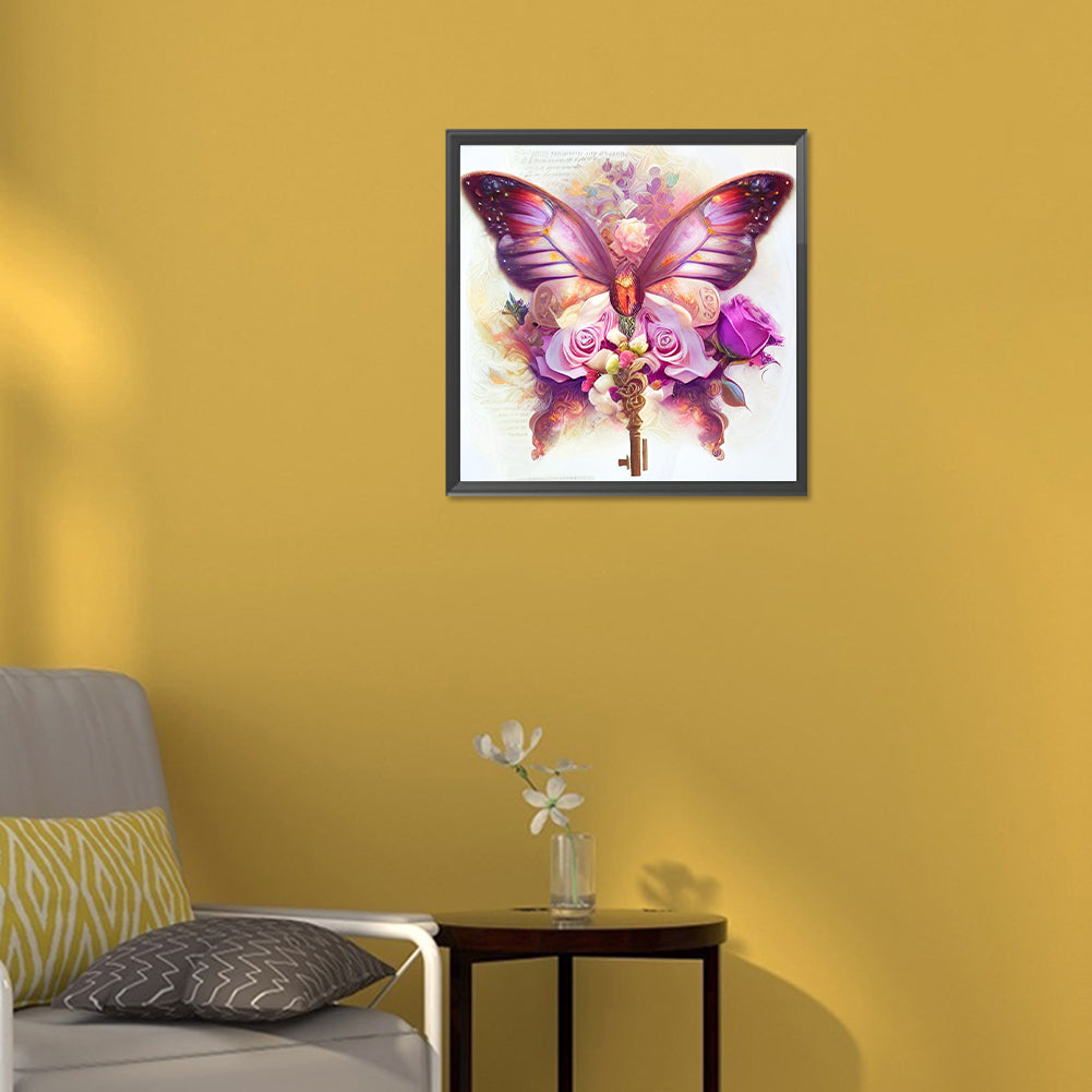 Butterfly - Full Round Drill Diamond Painting 30*30CM