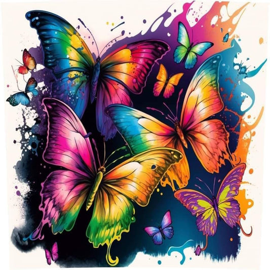 Butterfly - Full Round Drill Diamond Painting 30*30CM