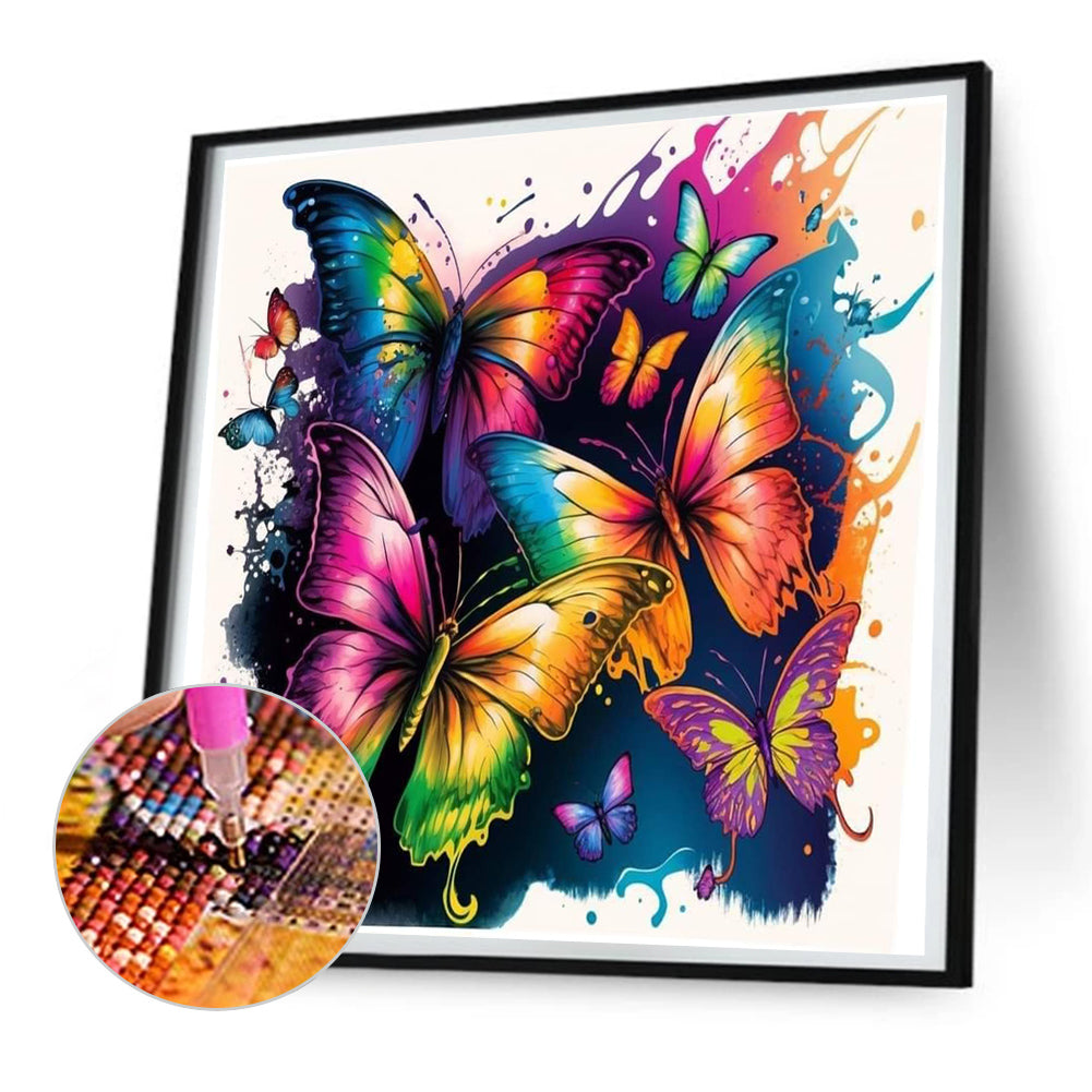 Butterfly - Full Round Drill Diamond Painting 30*30CM