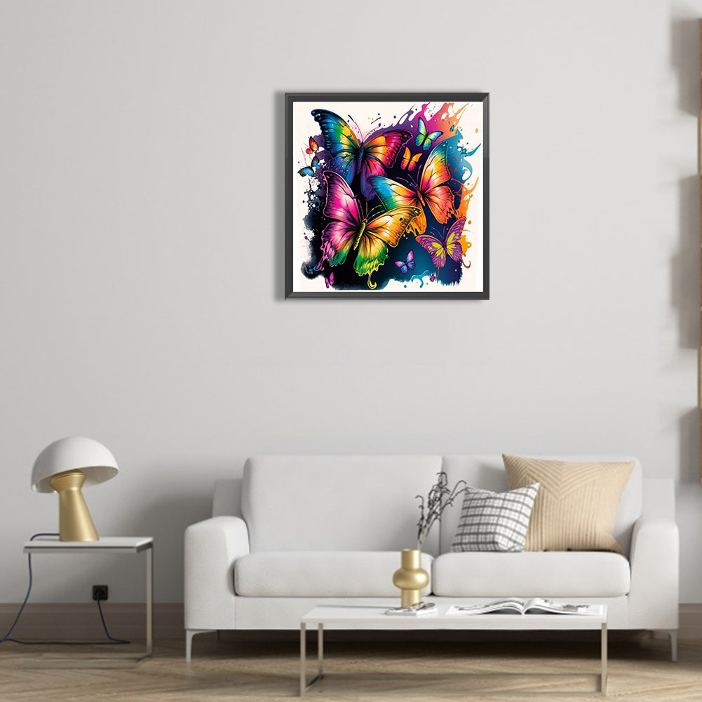 Butterfly - Full Round Drill Diamond Painting 30*30CM
