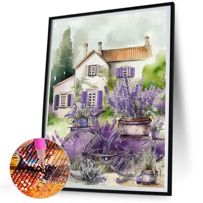 Lavender House - Full Square Drill Diamond Painting 40*50CM
