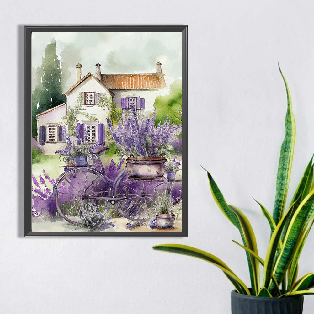 Lavender House - Full Square Drill Diamond Painting 40*50CM