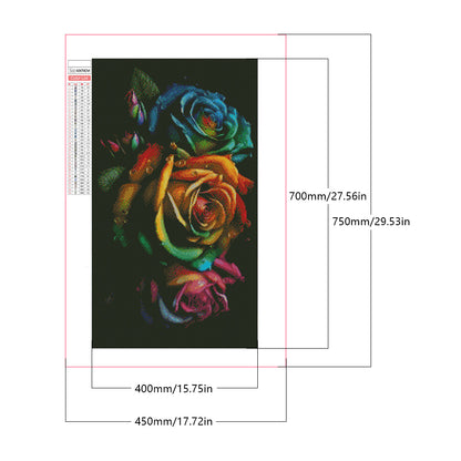 Aurora Rose - Full Square Drill Diamond Painting 40*70CM