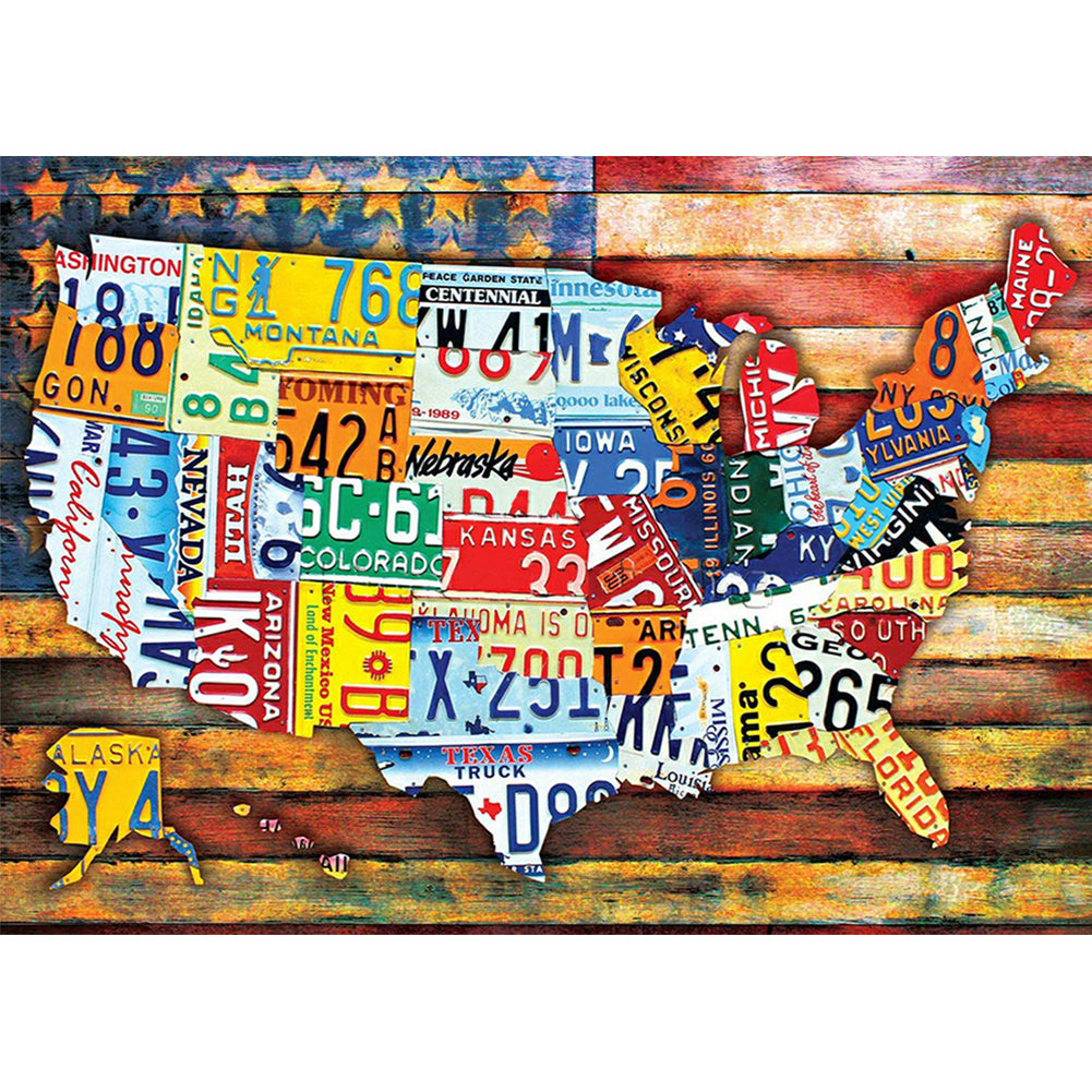 Advertising Map - Full Round Drill Diamond Painting 40*30CM