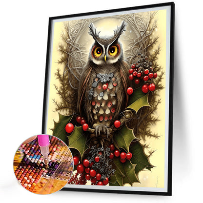 Owl - Full Round Drill Diamond Painting 30*40CM