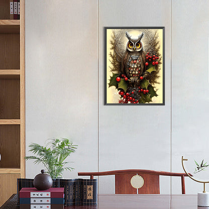 Owl - Full Round Drill Diamond Painting 30*40CM