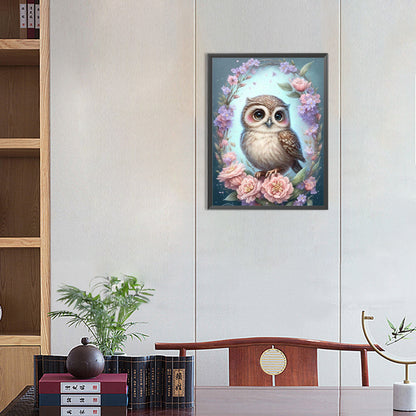 Owl - Full Round Drill Diamond Painting 30*40CM