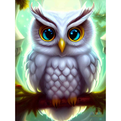 Owl - Full Round Drill Diamond Painting 30*40CM