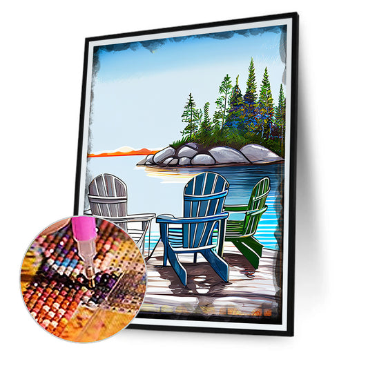 Beach Chair - Full Round Drill Diamond Painting 30*40CM