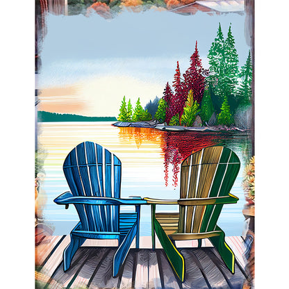 Beach Chair - Full Round Drill Diamond Painting 30*40CM