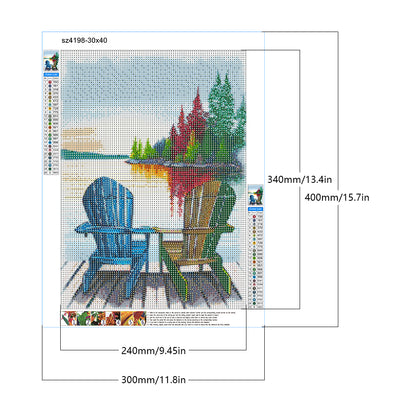 Beach Chair - Full Round Drill Diamond Painting 30*40CM