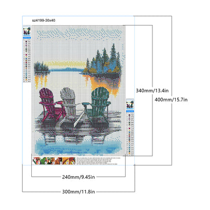 Beach Chair - Full Round Drill Diamond Painting 30*40CM