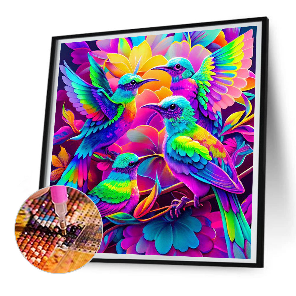 Colorful Bird - Full Round Drill Diamond Painting 30*30CM