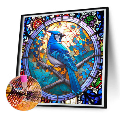 Stained Glass Bird - Full Round Drill Diamond Painting 30*30CM