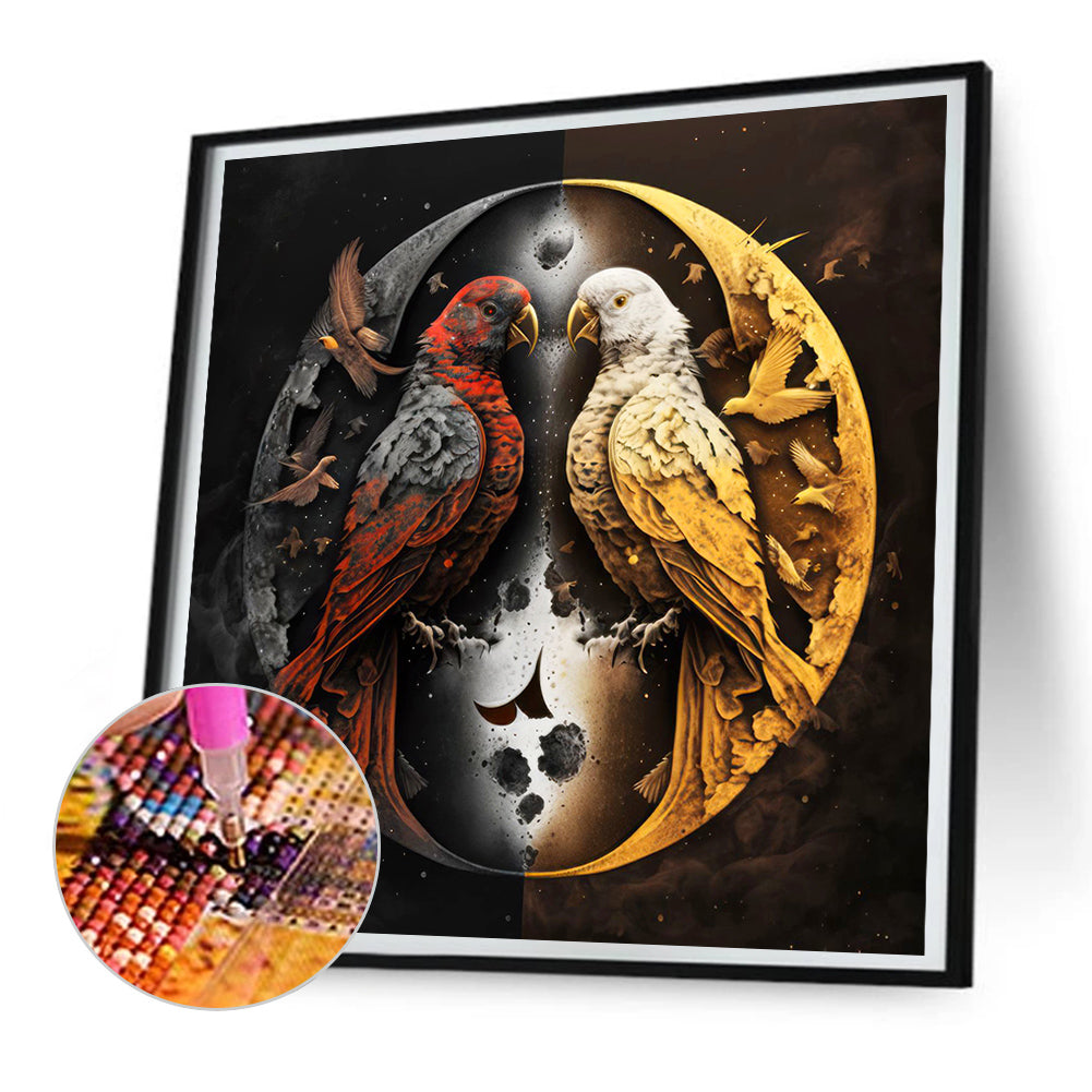 Yin And Yang Bipolar Bird - Full Round Drill Diamond Painting 30*30CM