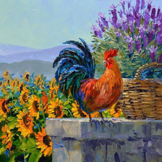 Rooster - Full Round Drill Diamond Painting 30*30CM