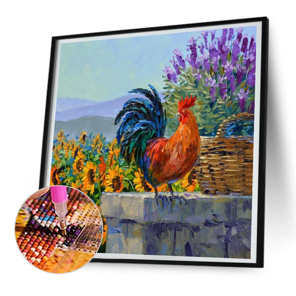 Rooster - Full Round Drill Diamond Painting 30*30CM