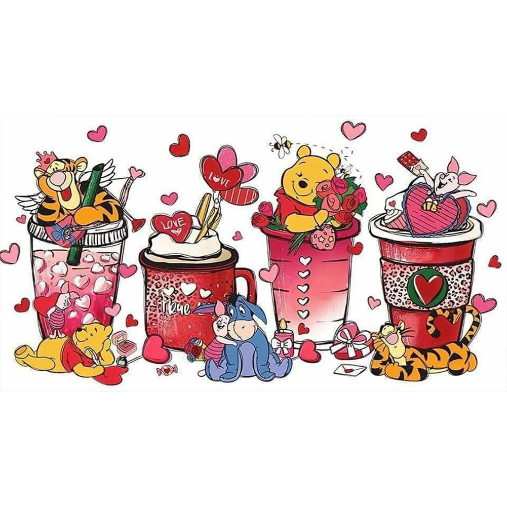 Winnie The Pooh Mug - Full Round Drill Diamond Painting 55*30CM