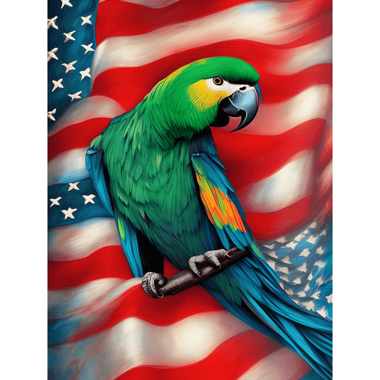 American Flag Animal - Full Round Drill Diamond Painting 30*40CM