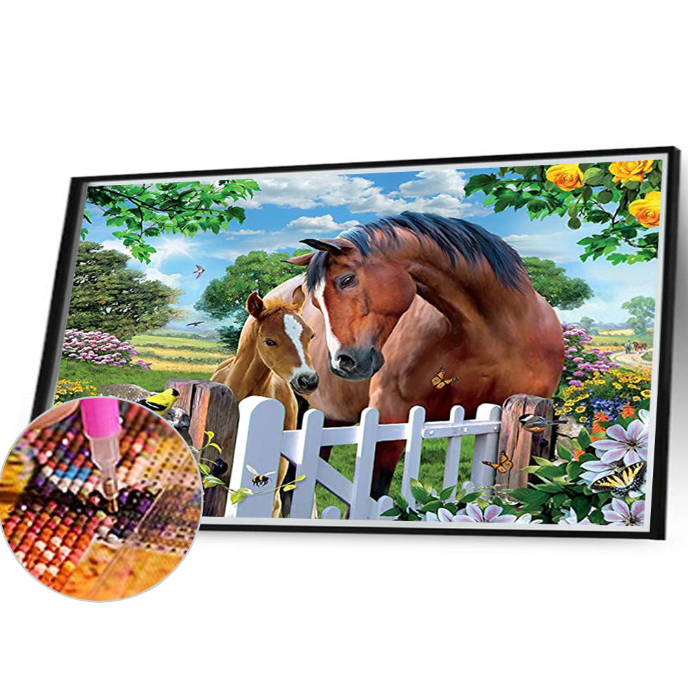 Horse - Full Round Drill Diamond Painting 40*30CM