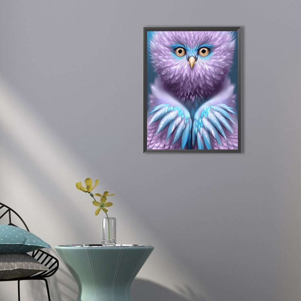 Fluffy Bird - Full Round Drill Diamond Painting 40*50CM