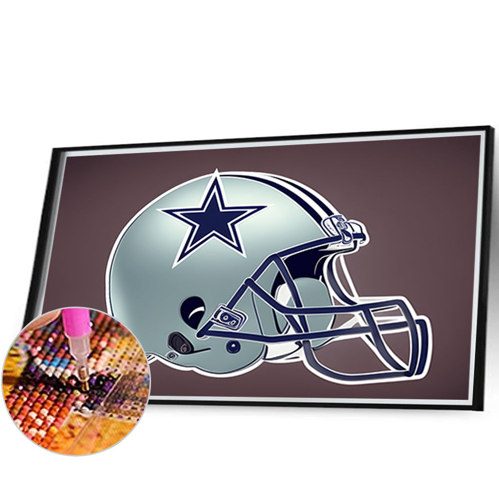Dallas Cowboys Helmet - Full Round Drill Diamond Painting 45*30CM