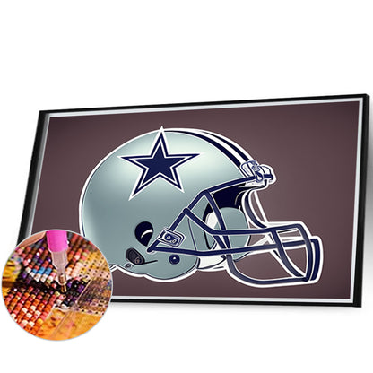 Dallas Cowboys Helmet - Full Round Drill Diamond Painting 45*30CM