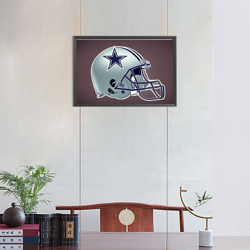 Dallas Cowboys Helmet - Full Round Drill Diamond Painting 45*30CM