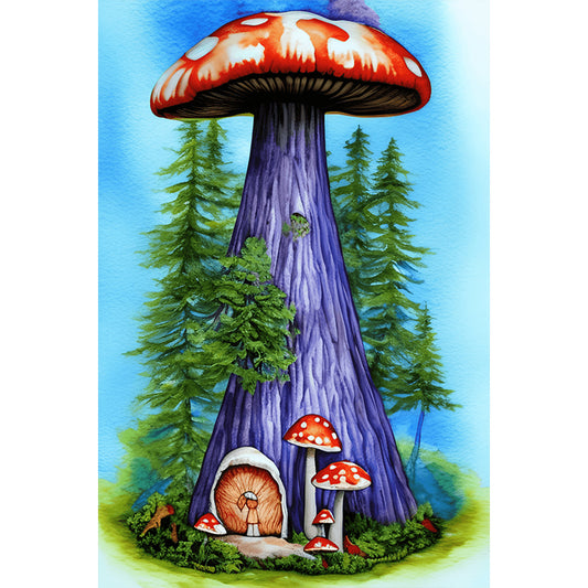 Forest Mushroom - Full Round Drill Diamond Painting 40*60CM