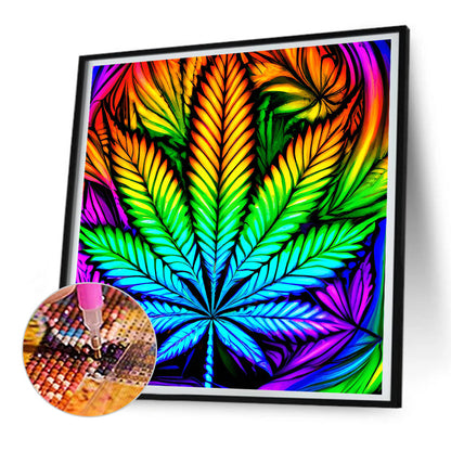 Marijuana Leaf - Full Round Drill Diamond Painting 30*30CM