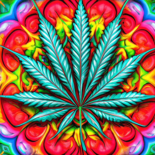 Marijuana Leaf - Full Round Drill Diamond Painting 30*30CM