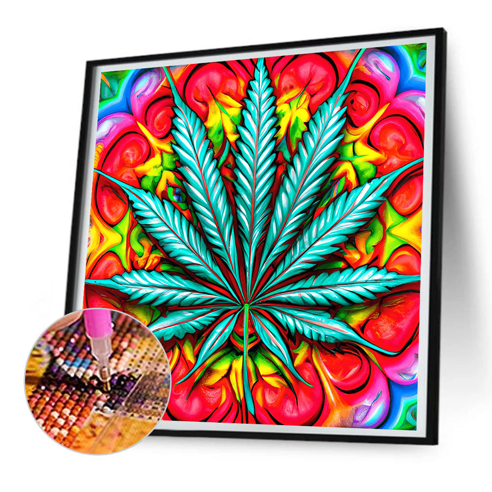 Marijuana Leaf - Full Round Drill Diamond Painting 30*30CM