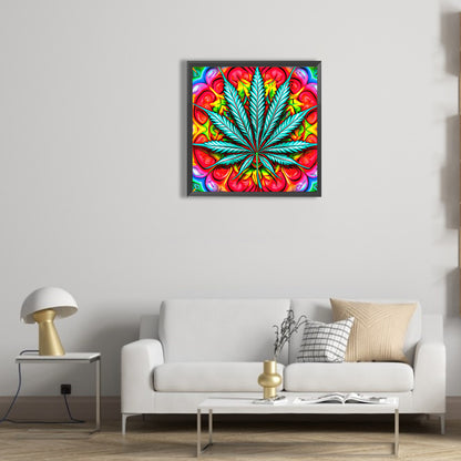 Marijuana Leaf - Full Round Drill Diamond Painting 30*30CM