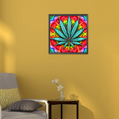 Marijuana Leaf - Full Round Drill Diamond Painting 30*30CM