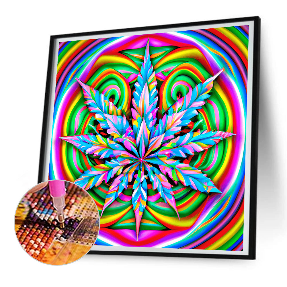 Marijuana Leaf - Full Round Drill Diamond Painting 30*30CM