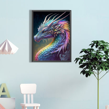 Rainbow Dragonscale Dragon - Full Round Drill Diamond Painting 40*60CM