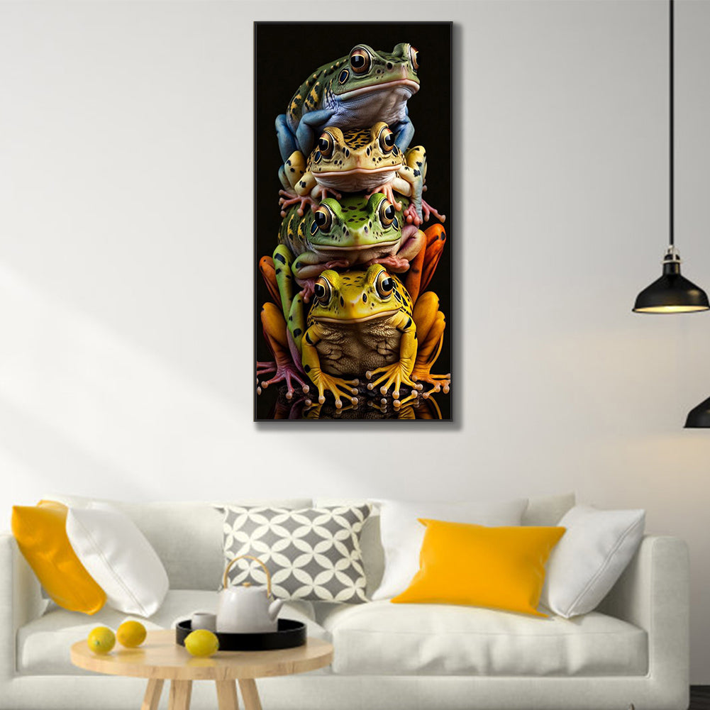 Four Frogs - Full Round Drill Diamond Painting 40*80CM
