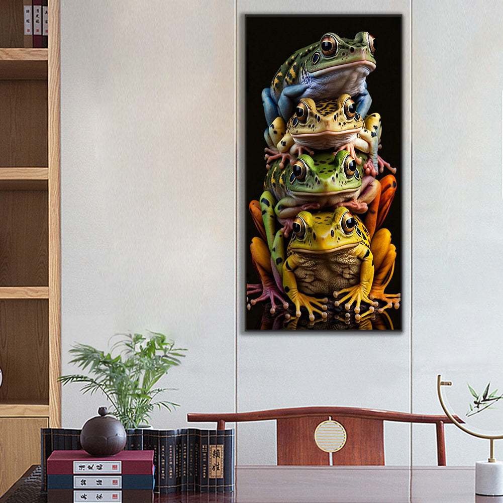 Four Frogs - Full Round Drill Diamond Painting 40*80CM