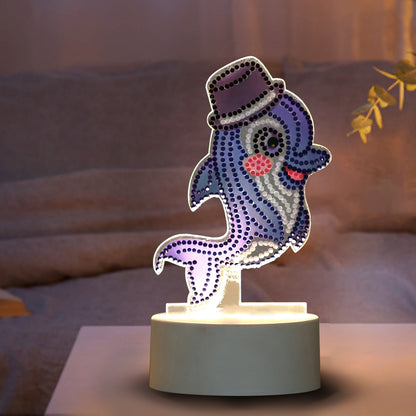 DIY Diamond Painting LED Night Light Cross Stitch Crystal for Bedroom Home Decor